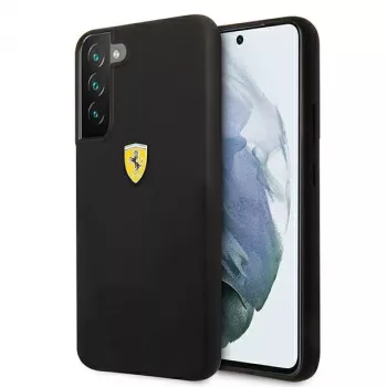 Capa rígida Ferrari FESSIHCS22MBK para S22+ S906 preta On Track Silicone
