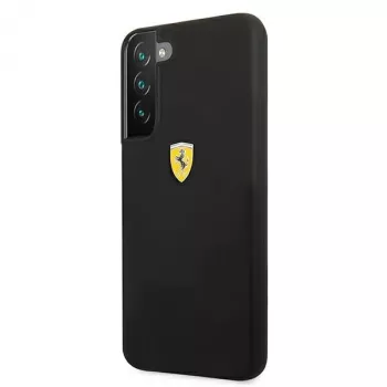 Capa rígida Ferrari FESSIHCS22MBK para S22+ S906 preta On Track Silicone