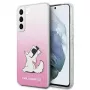 Capa rígida Karl Lagerfeld KLHCS22MCFNRCPI para Samsung Galaxy S22+ / S906 - rosa Choupette Eat