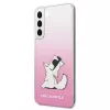 Capa rígida Karl Lagerfeld KLHCS22MCFNRCPI para Samsung Galaxy S22+ / S906 - rosa Choupette Eat
