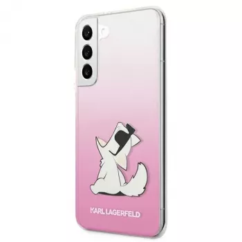 Capa rígida Karl Lagerfeld KLHCS22MCFNRCPI para Samsung Galaxy S22+ / S906 - rosa Choupette Eat