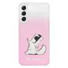 Capa rígida Karl Lagerfeld KLHCS22MCFNRCPI para Samsung Galaxy S22+ / S906 - rosa Choupette Eat