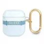 Guess GUA2HHTSB AirPods 1/2 capa azul Strap Collection