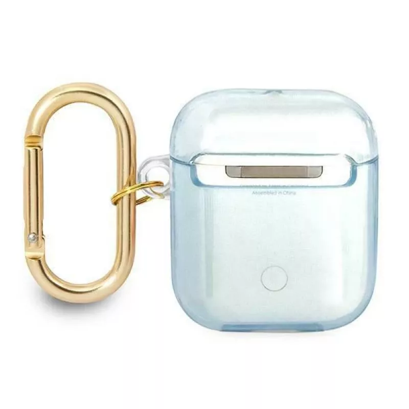 Guess GUA2HHTSB AirPods 1/2 capa azul Strap Collection