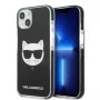 Capa rígida Karl Lagerfeld KLHCP13STPECK para iPhone 13 mini 5,4 inch preta Choupette Head
