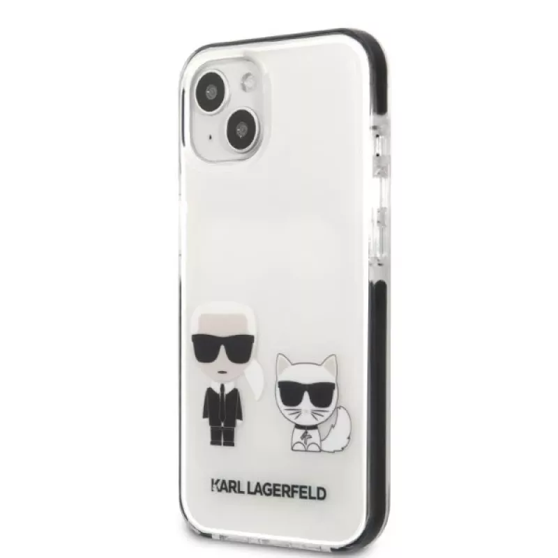 Capa rígida KARL LAGERFELD para iPhone 13 mini branca Karl & Choupette