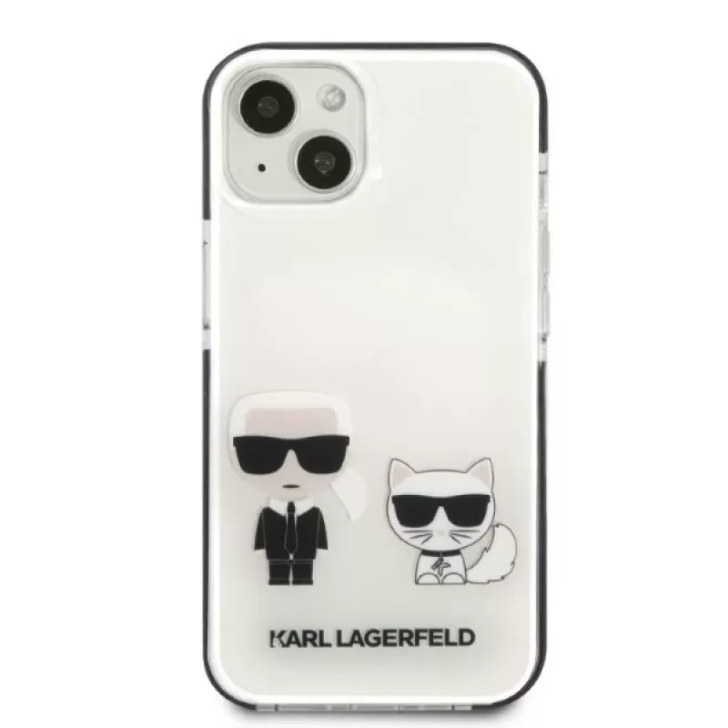 Capa rígida KARL LAGERFELD para iPhone 13 mini branca Karl & Choupette
