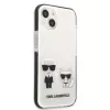 Capa rígida KARL LAGERFELD para iPhone 13 mini branca Karl & Choupette