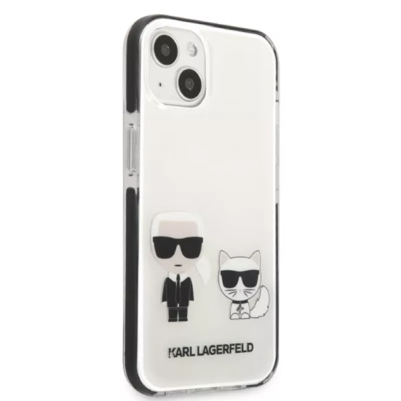 Capa rígida KARL LAGERFELD para iPhone 13 mini branca Karl & Choupette