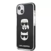Capa rígida Karl Lagerfeld KLHCP13STPE2TK para iPhone 13 mini, 5,4 inch, preta, Karl & Choupette Head