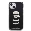 Capa rígida Karl Lagerfeld KLHCP13STPE2TK para iPhone 13 mini, 5,4 inch, preta, Karl & Choupette Head