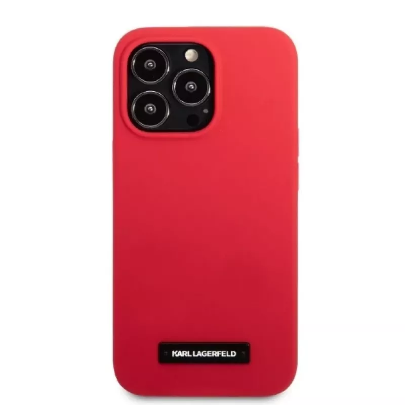 Capa rígida de silicone Karl Lagerfeld KLHCP13LSLMP1R para iPhone 13 Pro / 13 6,1