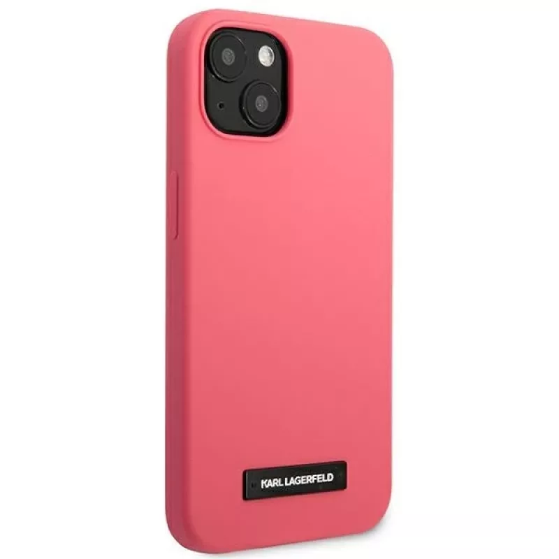 Capa de silicone Karl Lagerfeld KLHCP13SSLMP1PI com placa para iPhone 13 mini 5,4