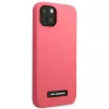 Capa de silicone Karl Lagerfeld KLHCP13MSLMP1PI com placa para iPhone 13/14/15 6,1