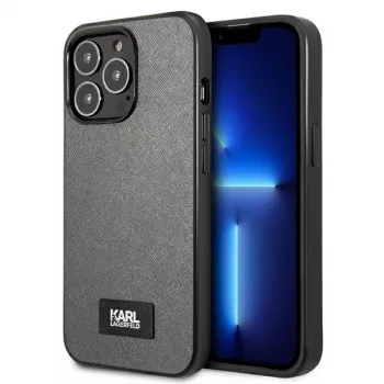 Capa rígida Karl Lagerfeld KLHCP13LSFMP2DG Saffiano Plaque para iPhone 13 Pro / 13 6,1