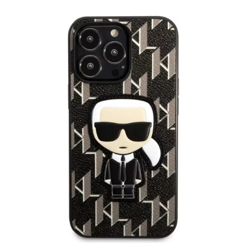 Karl Lagerfeld KLHCP13LPMNIKBK Capa rígida para iPhone 13 Pro / 13 6,1