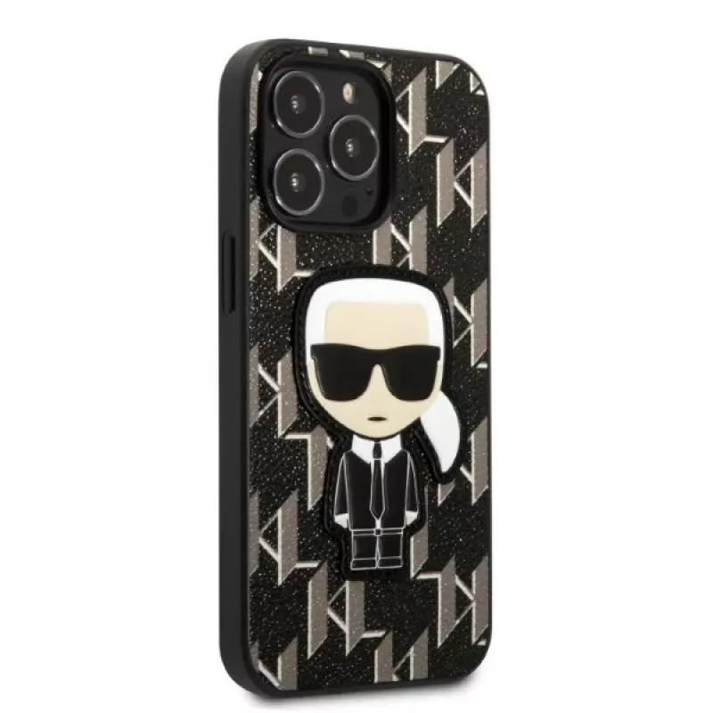 Karl Lagerfeld KLHCP13LPMNIKBK Capa rígida para iPhone 13 Pro / 13 6,1