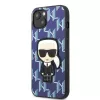 Karl Lagerfeld KLHCP13SPMNIKBL Capa rígida para iPhone 13 mini azul Monogram Ikonik Patch