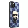 Karl Lagerfeld KLHCP13SPMNIKBL Capa rígida para iPhone 13 mini azul Monogram Ikonik Patch