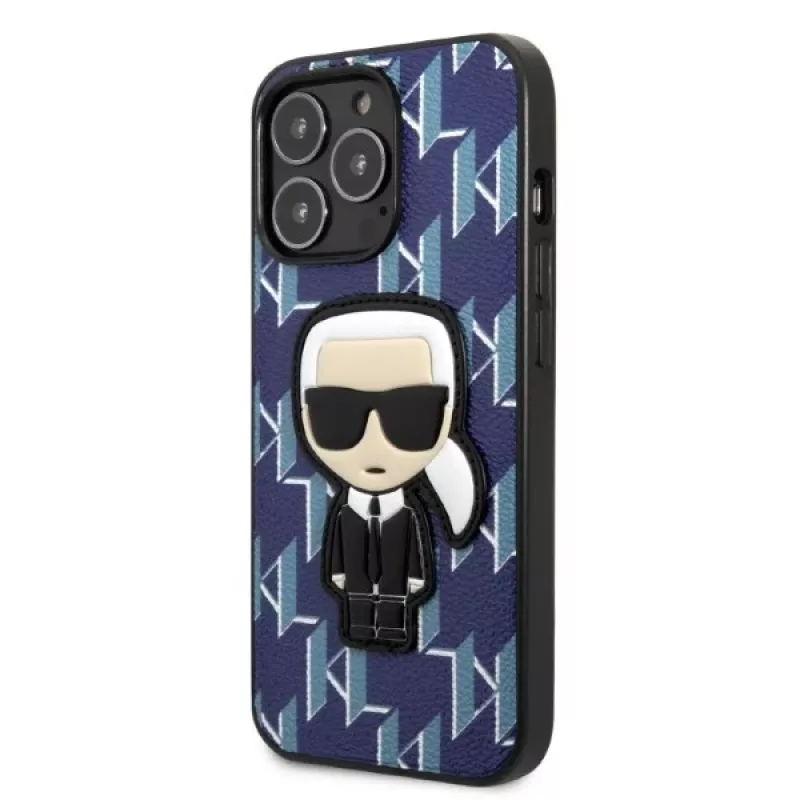 Karl Lagerfeld KLHCP13LPMNIKBL Capa rígida para iPhone 13 Pro / 13 6,1