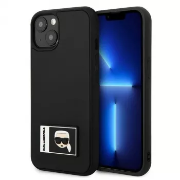 Karl Lagerfeld KLHCP13S3DKPK Capa rígida Ikonik Patch para iPhone 13 mini, preta