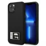 Karl Lagerfeld KLHCP13S3DKPK Capa rígida Ikonik Patch para iPhone 13 mini, preta