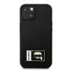 Karl Lagerfeld KLHCP13S3DKPK Capa rígida Ikonik Patch para iPhone 13 mini, preta
