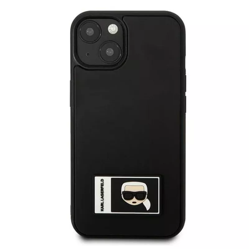 Karl Lagerfeld KLHCP13M3DKPK Capa rígida Ikonik Patch para iPhone 13/14/15 6,1