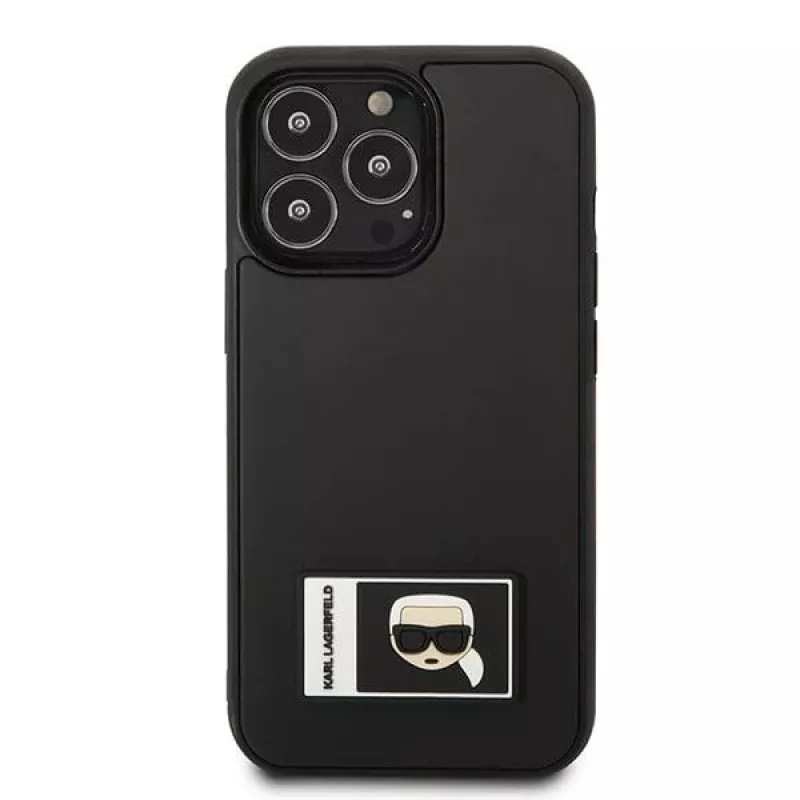Karl Lagerfeld KLHCP13L3DKPK Capa rígida Ikonik Patch para iPhone 13 Pro / 13 6,1