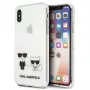 Karl Lagerfeld KLHCI65CKTR Capa rígida para Apple iPhone Xs Max, transparente, design Karl & Choupette