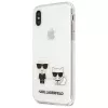 Karl Lagerfeld KLHCI65CKTR Capa rígida para Apple iPhone Xs Max, transparente, design Karl & Choupette