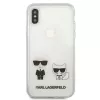 Karl Lagerfeld KLHCI65CKTR Capa rígida para Apple iPhone Xs Max, transparente, design Karl & Choupette