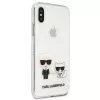 Karl Lagerfeld KLHCI65CKTR Capa rígida para Apple iPhone Xs Max, transparente, design Karl & Choupette