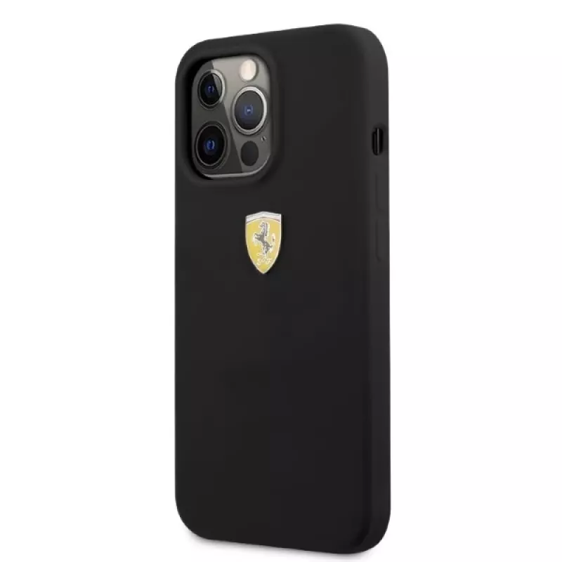 Ferrari FESSIHMP13LBK Capa rígida de silicone MagSafe para iPhone 13 Pro / 13 preta