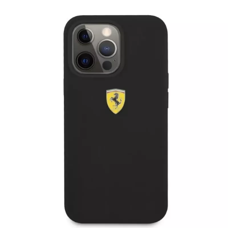 Ferrari FESSIHMP13LBK Capa rígida de silicone MagSafe para iPhone 13 Pro / 13 preta