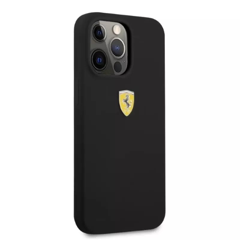 Ferrari FESSIHMP13LBK Capa rígida de silicone MagSafe para iPhone 13 Pro / 13 preta