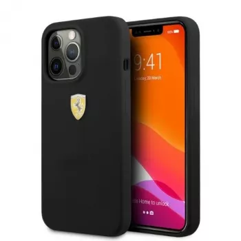 Ferrari FESSIHMP13XBK Capa rígida de silicone MagSafe para iPhone 13 Pro Max 6,7