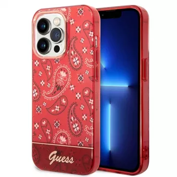 Guess GUHCP14LHGBNHR Capa rígida Bandana Paisley para Apple iPhone 14 Pro 6,1