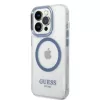 Guess Capa rígida Metal Outline MagSafe para Apple iPhone 14 Pro Max 6,7