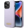 Guess GUHMP14LSBPLU Capa rígida de silicone com placa de logótipo para Apple iPhone 14 Pro 6,1