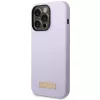 Guess GUHMP14LSBPLU Capa rígida de silicone com placa de logótipo para Apple iPhone 14 Pro 6,1