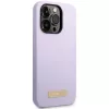 Guess GUHMP14LSBPLU Capa rígida de silicone com placa de logótipo para Apple iPhone 14 Pro 6,1