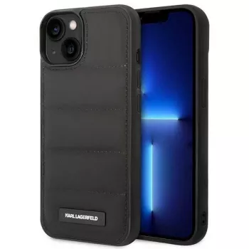 Karl Lagerfeld KLHCP14SPSQAK Capa rígida Puffy Elongated Logo para Apple iPhone 13/14/15 6,1