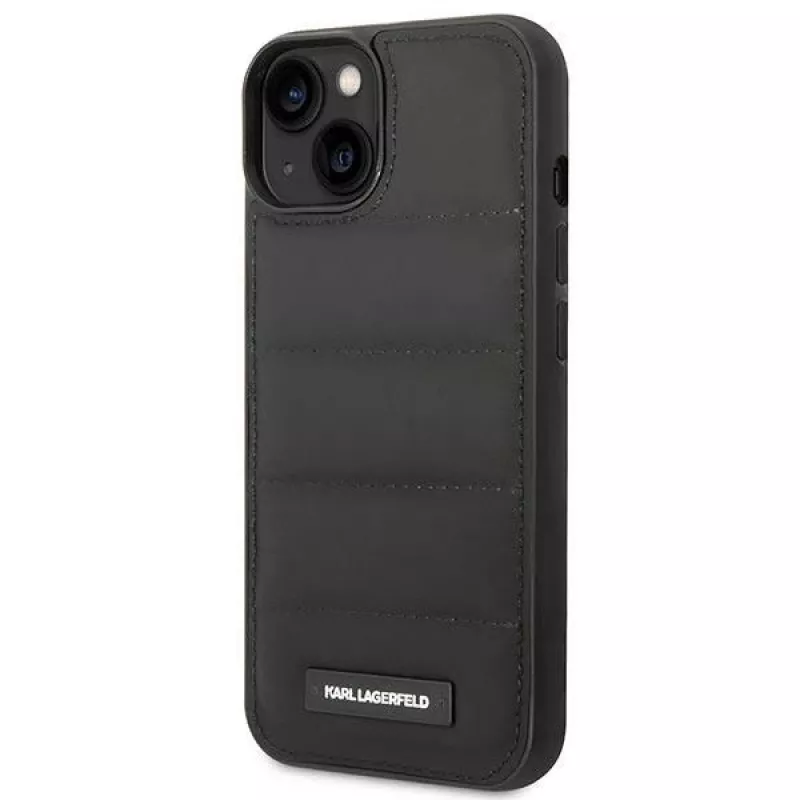 Karl Lagerfeld KLHCP14SPSQAK Capa rígida Puffy Elongated Logo para Apple iPhone 13/14/15 6,1