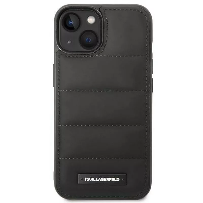 Karl Lagerfeld KF001090 Capa rígida Puffy Elongated Logo para iPhone 14 Plus / 15 Plus 6,7