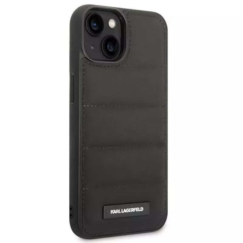 Karl Lagerfeld KF001090 Capa rígida Puffy Elongated Logo para iPhone 14 Plus / 15 Plus 6,7