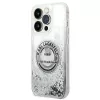 Karl Lagerfeld Capa rígida Liquid Glitter RSG Silver para iPhone 14 Pro 6,1