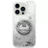 Karl Lagerfeld Capa rígida Liquid Glitter RSG Silver para iPhone 14 Pro 6,1