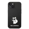 Karl Lagerfeld KLHMP14MSNCHBCK Capa rígida de silicone Choupette MagSafe para iPhone 14 Plus / 15 Plus 6,7