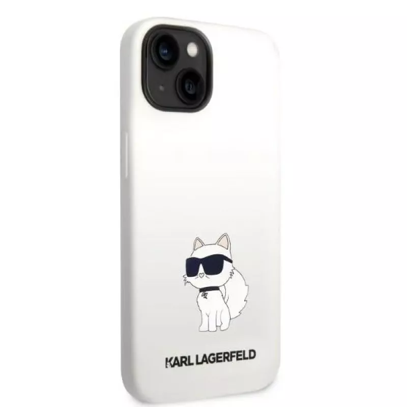 Karl Lagerfeld KLHMP14MSNCHBCH Capa rígida de silicone MagSafe para iPhone 14 Plus / 15 Plus 6,7